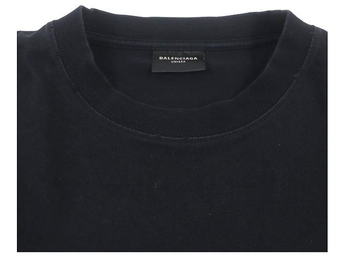 Camiseta oversized con estampado de logo Balenciaga Negra XXS Negro - vista 2