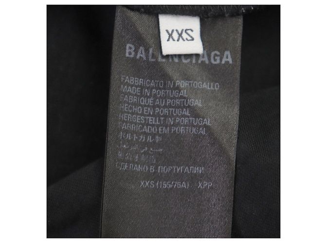 Camiseta oversized con estampado de logo Balenciaga Negra XXS Negro - vista 6