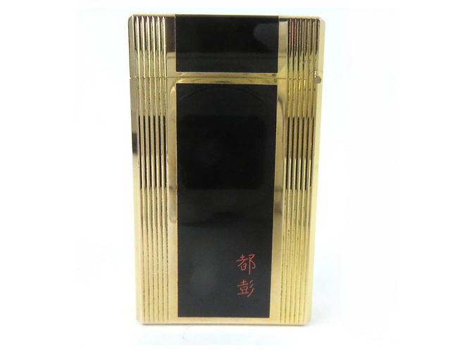 Autre Marque Dupont Line 1 Lacquer Roller Gas Lighter Black Gold - view 2
