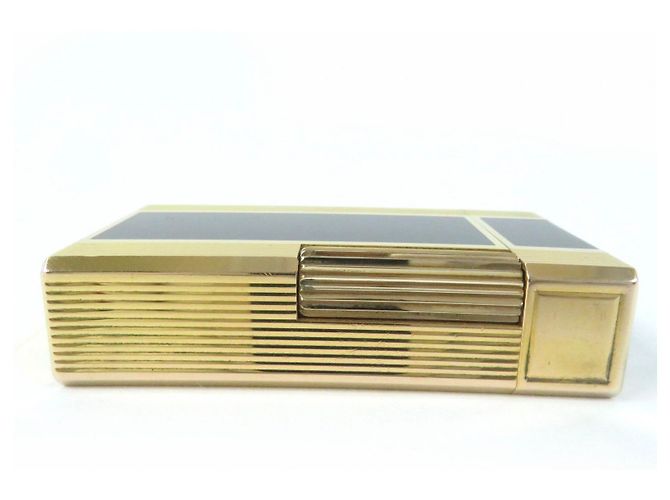 Autre Marque Dupont Line 1 Lacquer Roller Gas Lighter Black Gold - view 3
