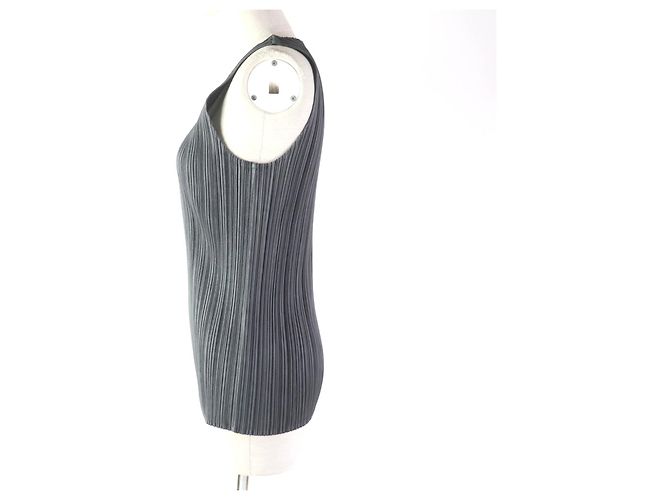 Autre Marque Top sin mangas U gris PLEATS PLEASE - vista 2