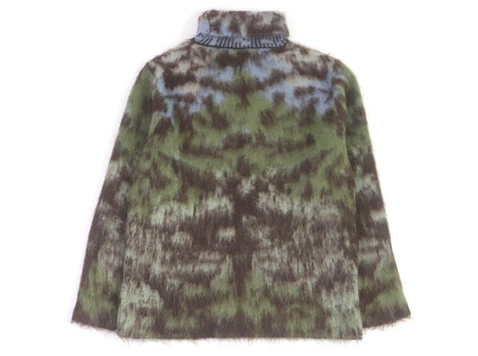 Suéter de cuello alto de mohair y nylon con logo de Louis Vuitton M Verde - vista 3