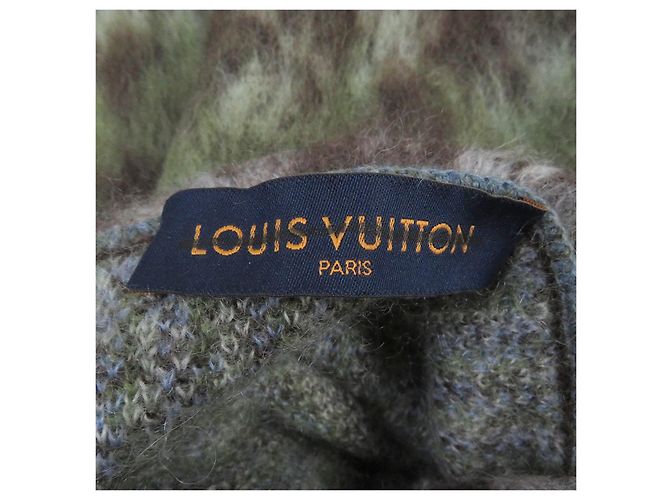 Suéter de cuello alto de mohair y nylon con logo de Louis Vuitton M Verde - vista 5