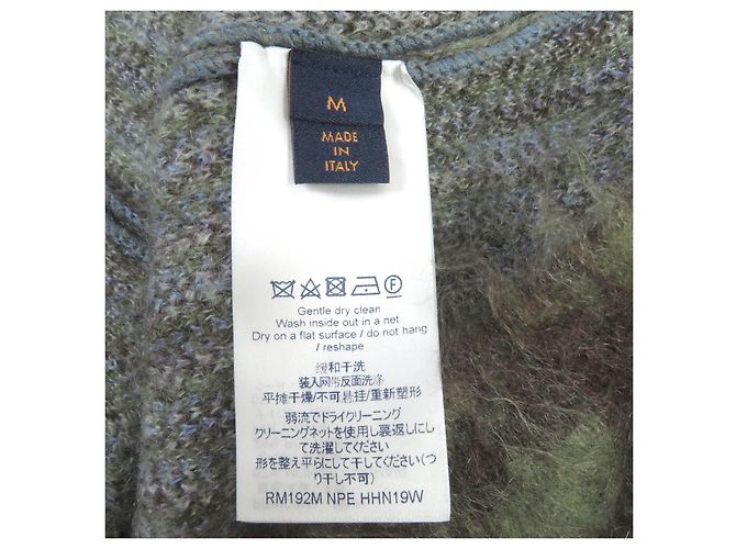Suéter de cuello alto de mohair y nylon con logo de Louis Vuitton M Verde - vista 6