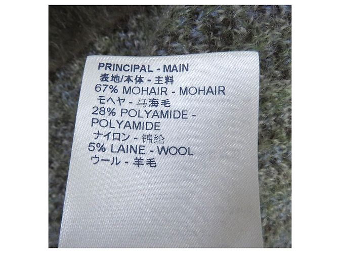Suéter de cuello alto de mohair y nylon con logo de Louis Vuitton M Verde - vista 7