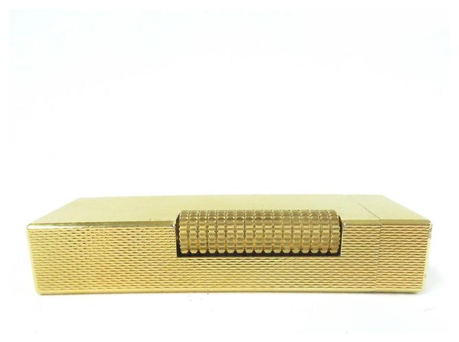 Autre Marque Accendino a gas Dunhill Square Pattern oro D'oro - vista 3
