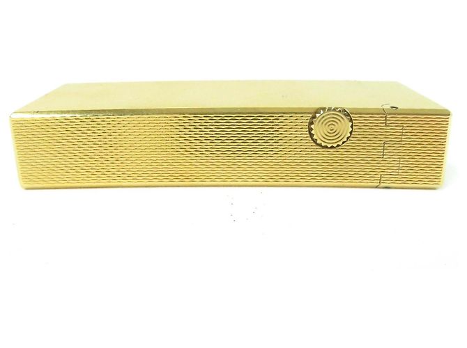 Autre Marque Accendino a gas Dunhill Square Pattern oro D'oro - vista 4