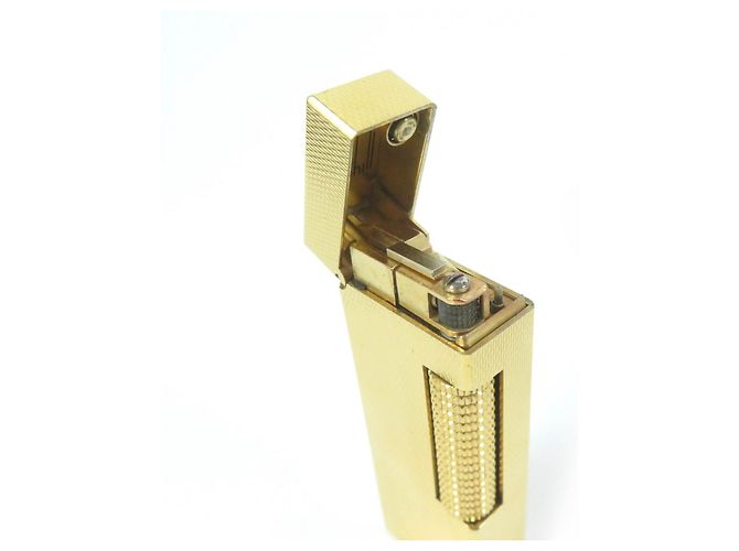 Autre Marque Accendino a gas Dunhill Square Pattern oro D'oro - vista 5