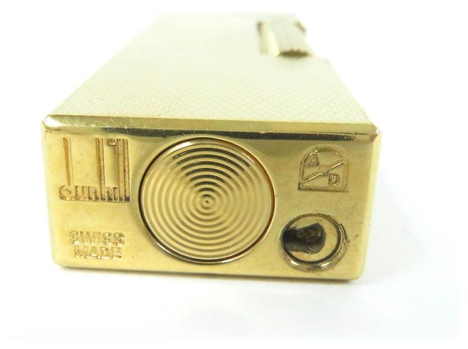 Autre Marque Accendino a gas Dunhill Square Pattern oro D'oro - vista 6