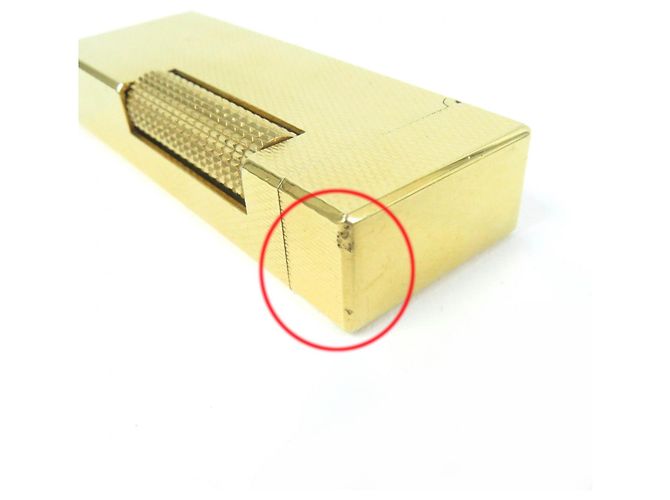 Autre Marque Accendino a gas Dunhill Square Pattern oro D'oro - vista 7