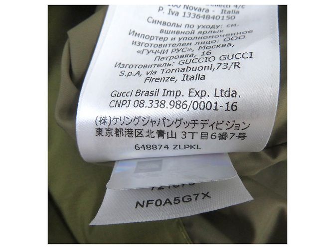 Parka Anorak con Capucha de Nylon con Logo Gucci XS Caqui - vista 10