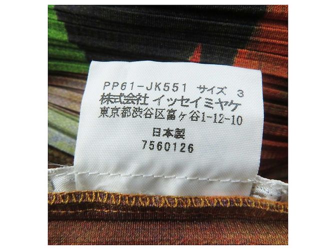 Autre Marque Issey Miyake Polyester Dinosaur Hochkragenoberteil Mehrfarben - Ansicht 8