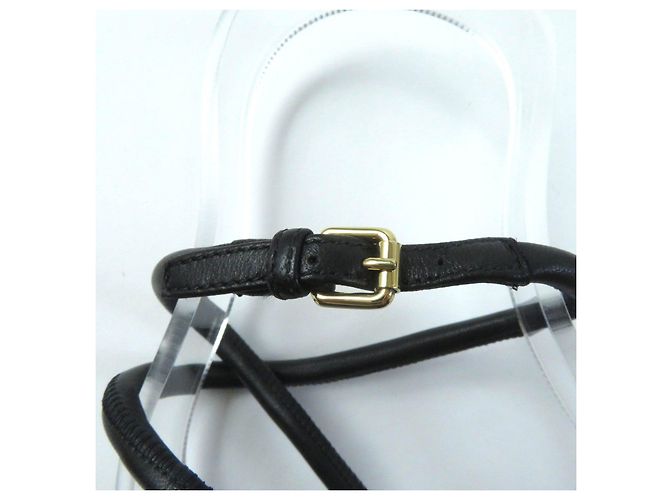 Sandali in pelle neri con logo iconico Louis Vuitton Nero - vista 8