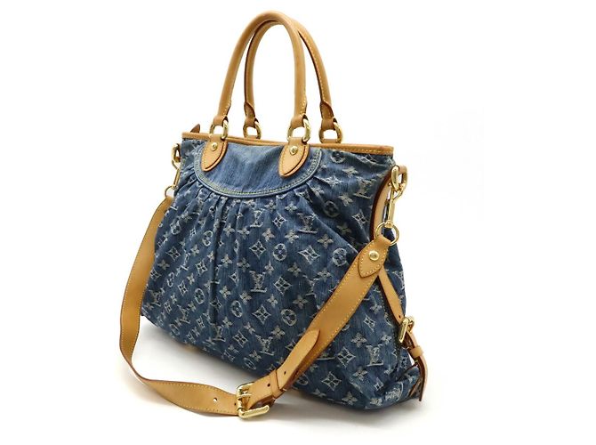 Borsa 2way Louis Vuitton Monogram Denim Blu - vista 2
