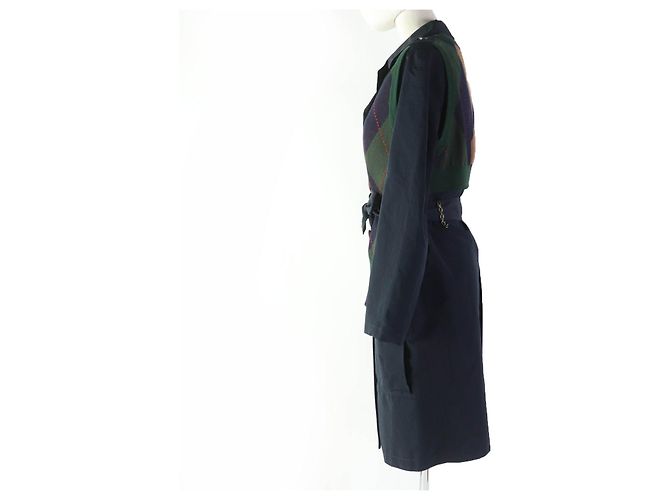 Autre Marque Kolor Argyle Vest Layered Coat Navy Women Navy blue - view 2