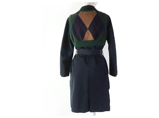 Autre Marque Kolor Argyle Vest Layered Coat Navy Women Navy blue - view 3