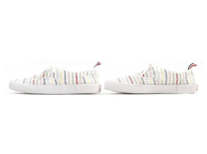 Autre Marque Sneaker in tweed con lacci bianchi Thom Browne - vista 2