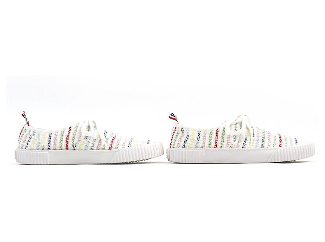 Autre Marque Sneaker in tweed con lacci bianchi Thom Browne - vista 3