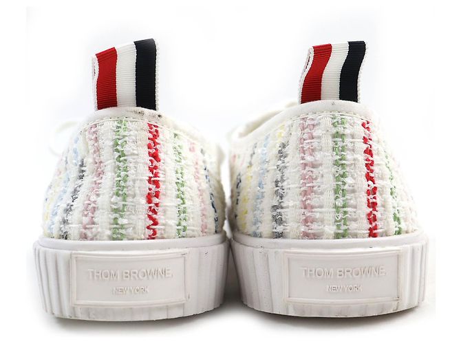 Autre Marque Sneaker in tweed con lacci bianchi Thom Browne - vista 4