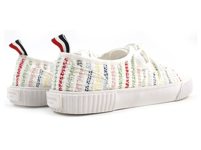 Autre Marque Sneaker in tweed con lacci bianchi Thom Browne - vista 5