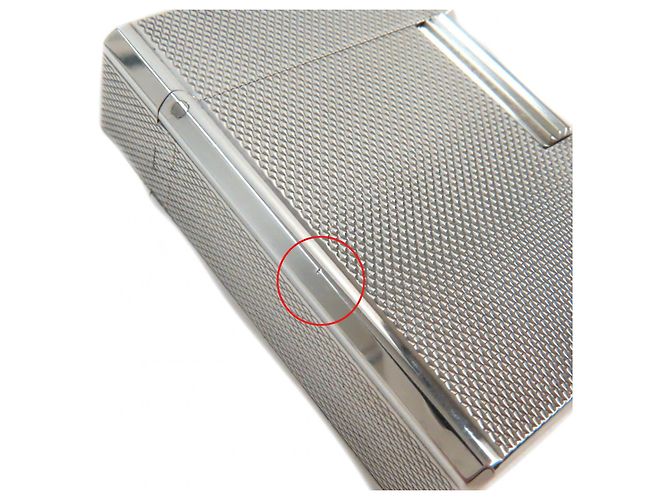 MCM Dupont Line 1 Short Roller Gas Lighter Silver - view 6