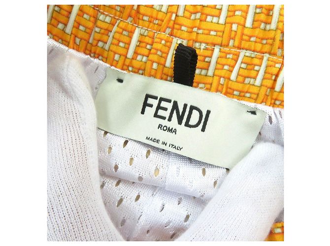 Fendi FF Logo Swim Shorts Yellow XS - view 5