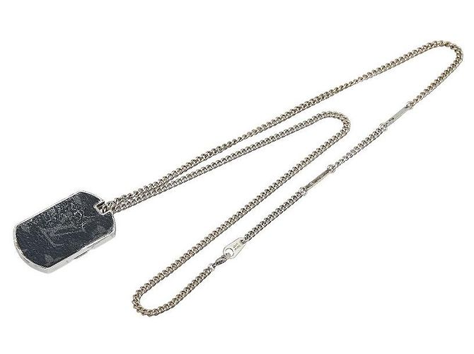 Louis Vuitton Collier Plaque Monogram Silber - Ansicht 3
