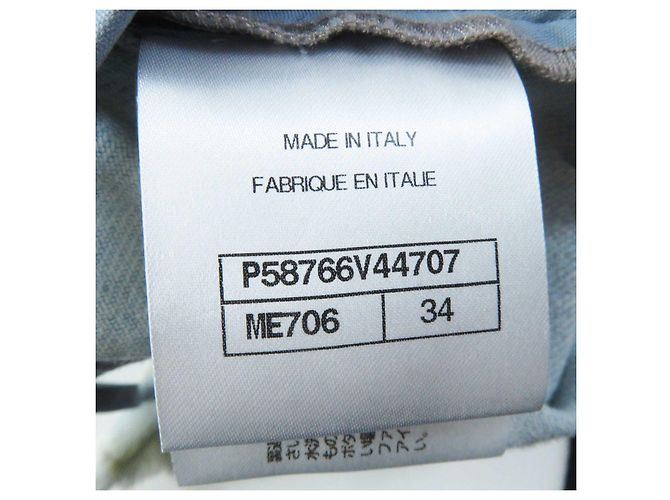 Falda de mezclilla a rayas Chanel azul claro 34 - vista 10