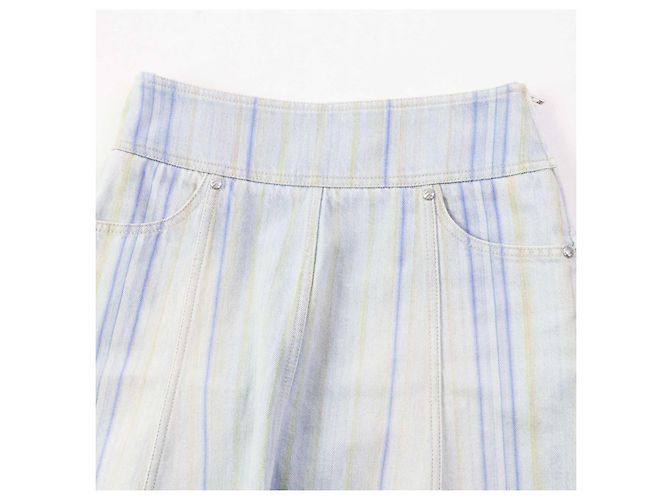 Falda de mezclilla a rayas Chanel azul claro 34 - vista 2