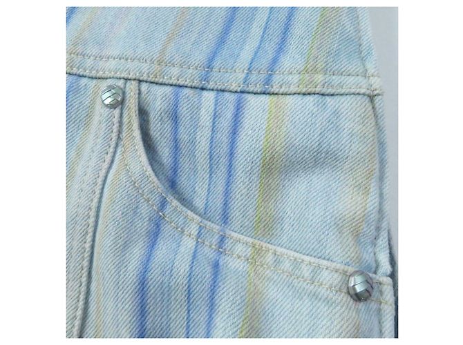 Falda de mezclilla a rayas Chanel azul claro 34 - vista 7