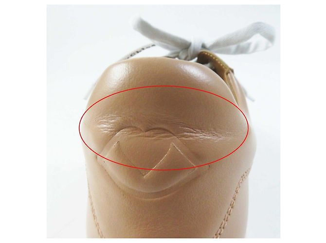 Chloé Sneakers in pelle beige Chloe ESSIE Logo 38 - vista 13
