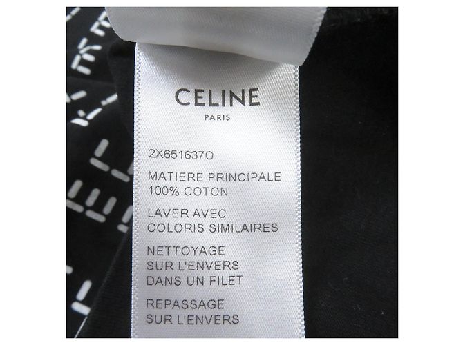 Céline Camiseta de cuello redondo con estampado de logo Celine en algodón - vista 7