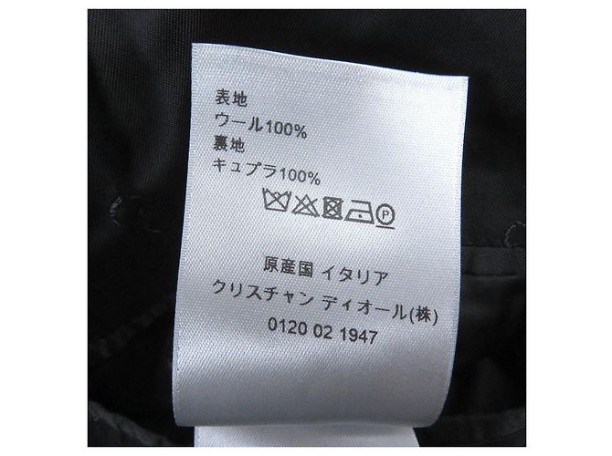 Dior Wool Houndstooth Chesterfield Coat 44 Black - view 9