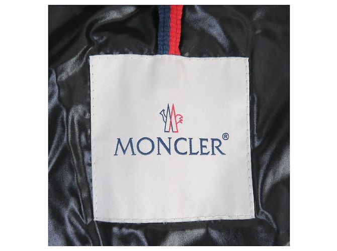 Moncler Lamb Leather Nylon Down Jacket Black - view 7
