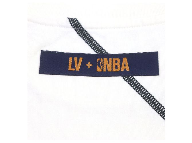 Camiseta de algodón bordada Louis Vuitton NBA blanca S Blanco - vista 6