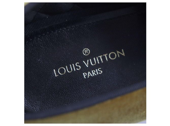Mocassini in velluto ricamati Louis Vuitton Giallo - vista 7