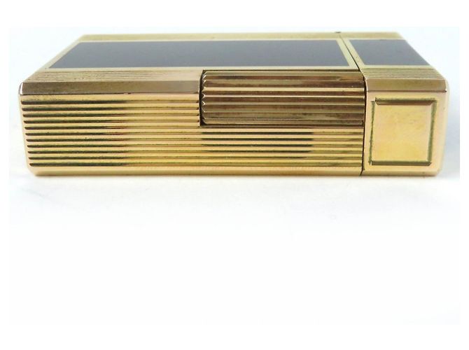 Autre Marque Dupont Line 1 Lacquer Roller Gas Lighter Black Gold - view 4