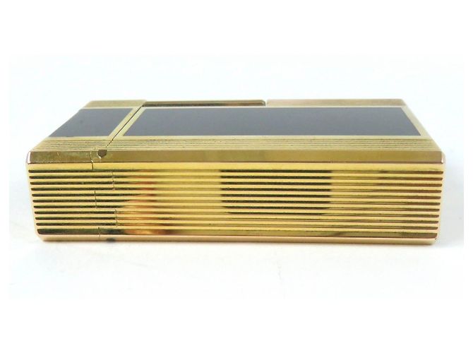 Autre Marque Dupont Line 1 Lacquer Roller Gas Lighter Black Gold - view 5