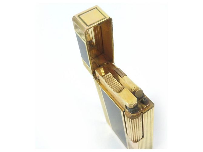 Autre Marque Dupont Line 1 Lacquer Roller Gas Lighter Black Gold - view 6