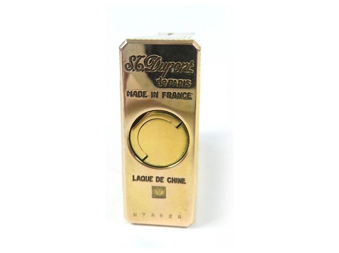 Autre Marque Dupont Line 1 Lacquer Roller Gas Lighter Black Gold - view 7