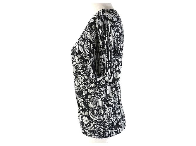 Issey Miyake Pleats Please Jacke Schwarz Weiß - Ansicht 2