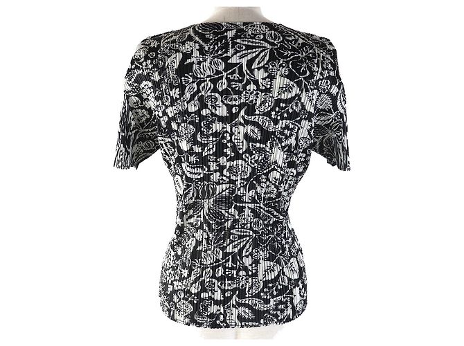 Issey Miyake Pleats Please Jacke Schwarz Weiß - Ansicht 3