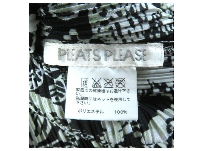 Issey Miyake Pleats Please Jacke Schwarz Weiß - Ansicht 5