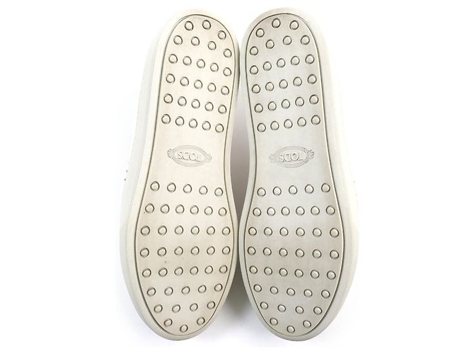Sneakers Slip-On in Pelle Tod's Bianche Rosse 38 - vista 9