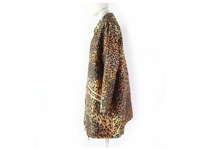 Autre Marque LEONARD FASHION Silk Polyester Leopard Coat Brown - view 2