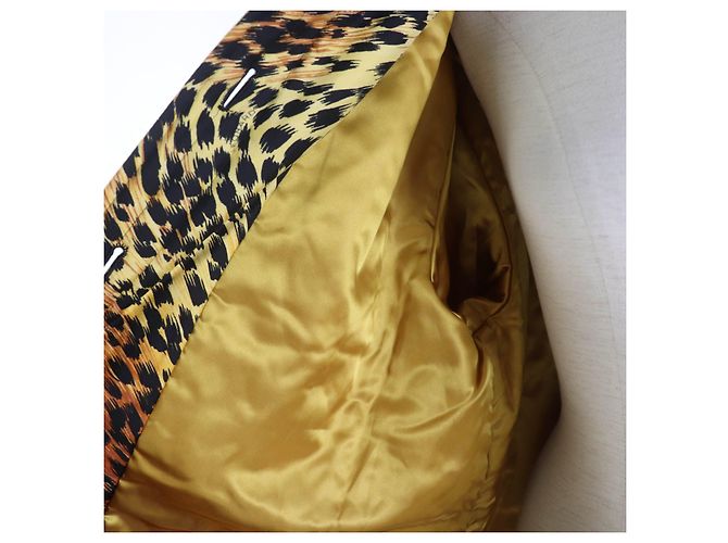 Autre Marque LEONARD FASHION Silk Polyester Leopard Coat Brown - view 5