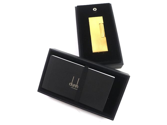Autre Marque Dunhill Square Pattern Gas Lighter Gold Golden - view 2