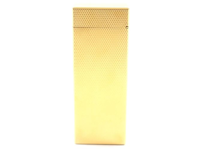 Autre Marque Dunhill Square Pattern Gas Lighter Gold Golden - view 3