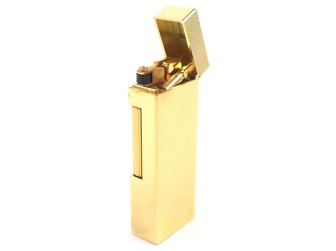 Autre Marque Dunhill Square Pattern Gas Lighter Gold Golden - view 5