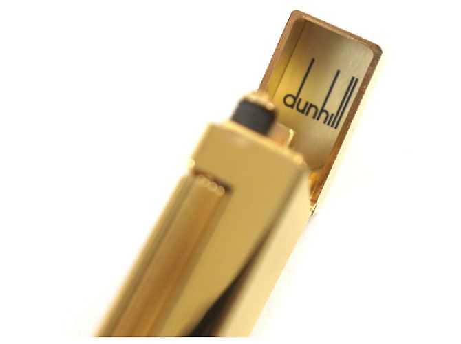 Autre Marque Dunhill Square Pattern Gas Lighter Gold Golden - view 6